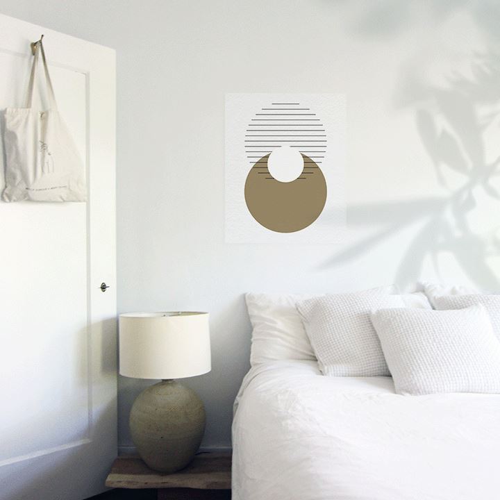 Golden Eclipse Art Print Prints Urbanwalls Adhesive Canvas 8" x 10"