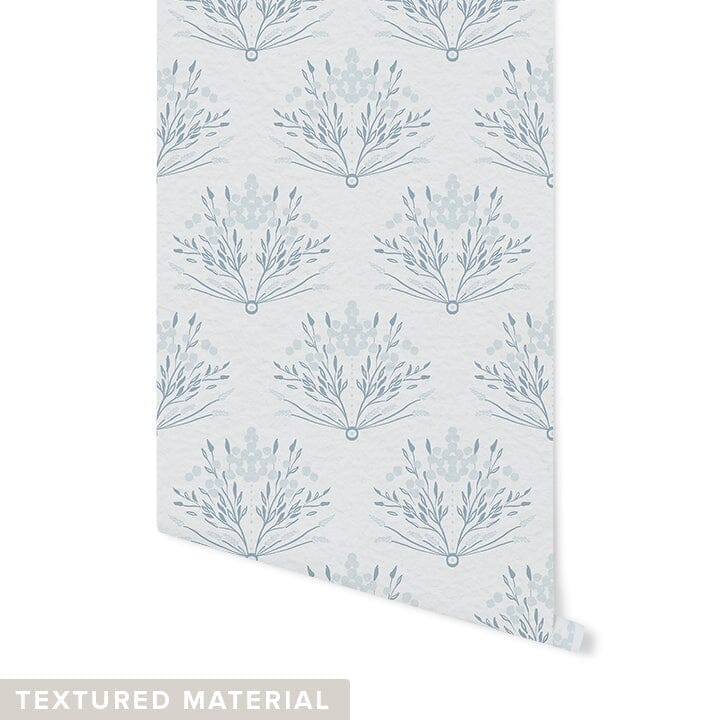 Hampton Wallpaper Wallpaper Urbanwalls Textured Wall Ocean Blue DOUBLE ROLL : 42" X 8 FEET