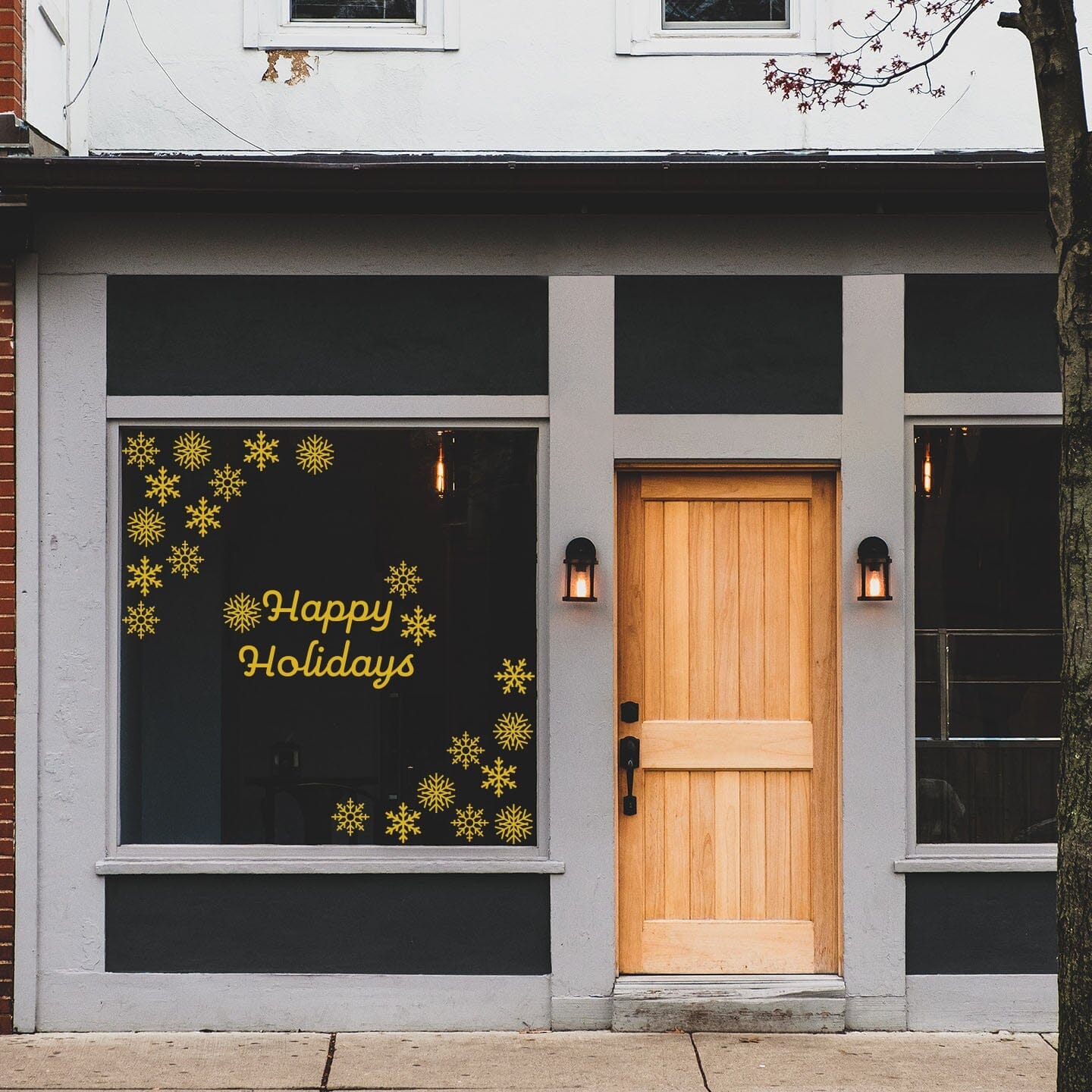 Happy Holidays Window Decals Decals Urbanwalls