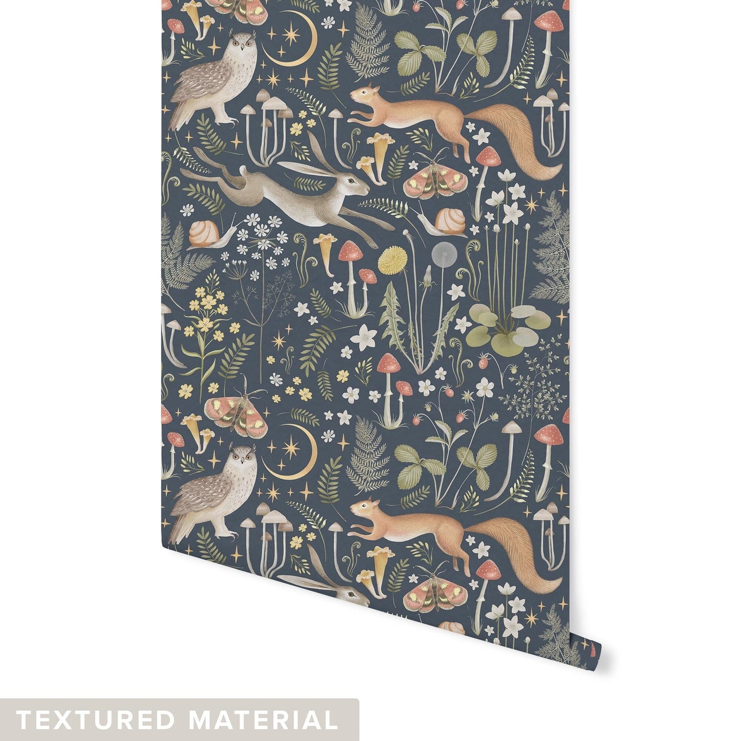 Herbology Wallpaper Wallpaper Urbanwalls Textured Wall Blue DOUBLE ROLL : 42" X 4 FEET