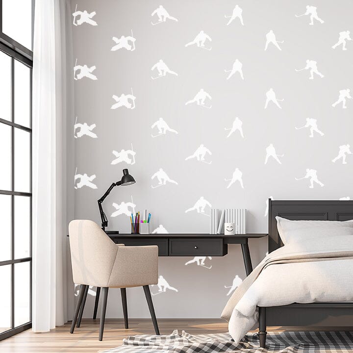 Hockey Wall Decals Decals Urbanwalls White
