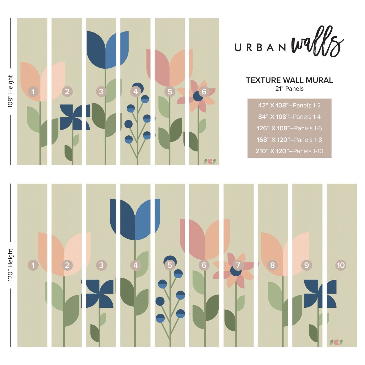 Into the Garden Wall Mural Murals Sunny Circle Studio Standard Wall 230" X 120" Stately