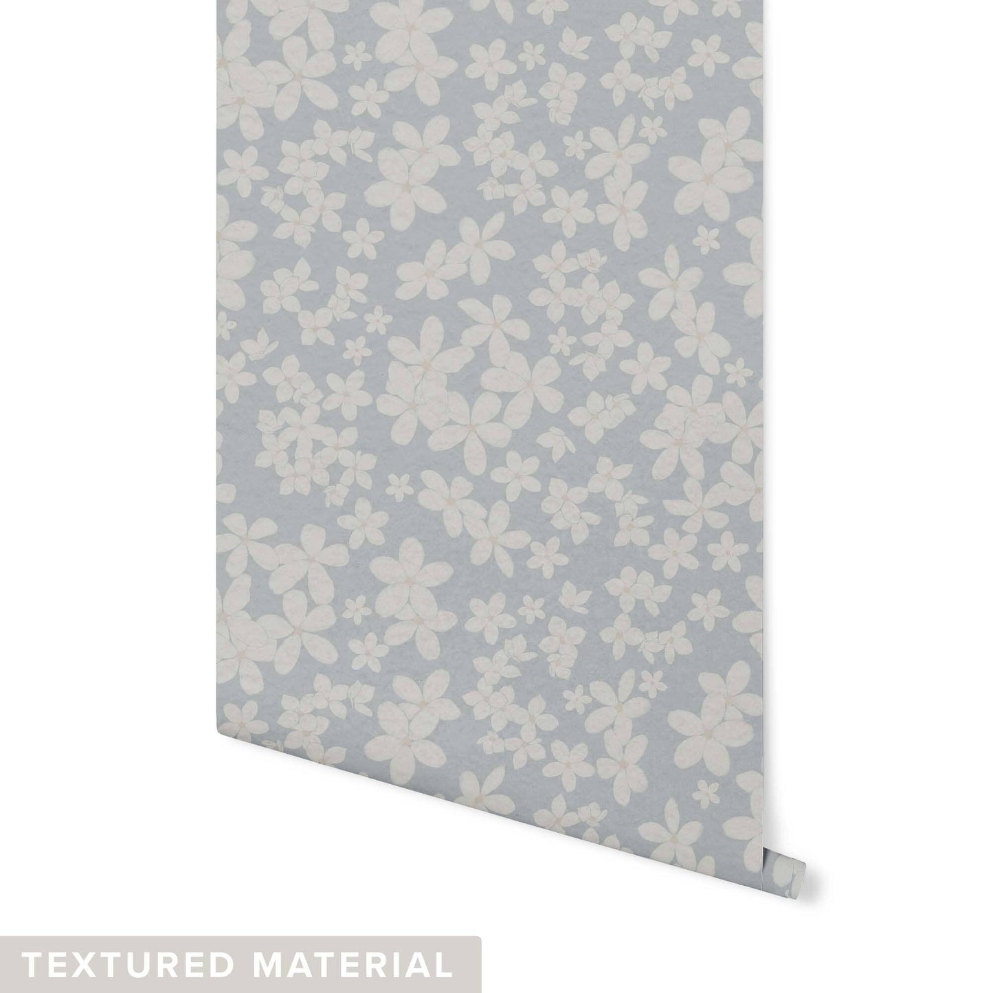Jasmine Wallpaper Wallpaper Urbanwalls Textured Wall DOUBLE ROLL : 42" X 4 FEET Blue