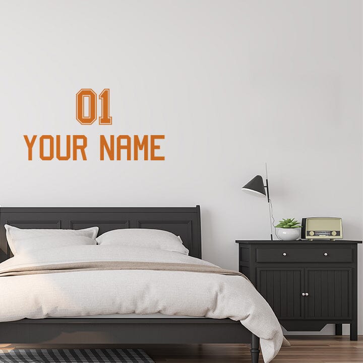 Jersey Name and Number Wall Decal Decals Urbanwalls