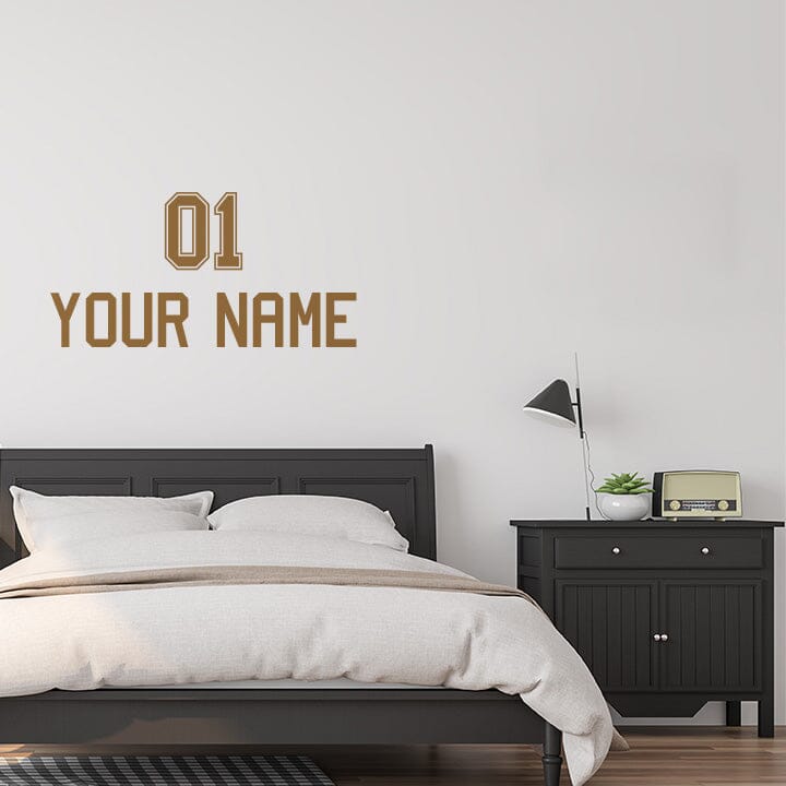Jersey Name and Number Wall Decal Decals Urbanwalls