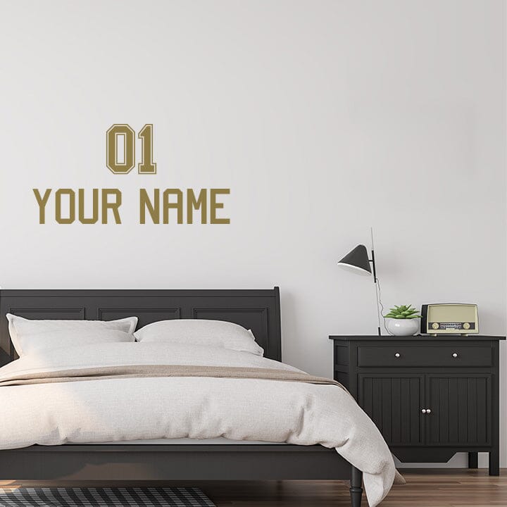 Jersey Name and Number Wall Decal Decals Urbanwalls