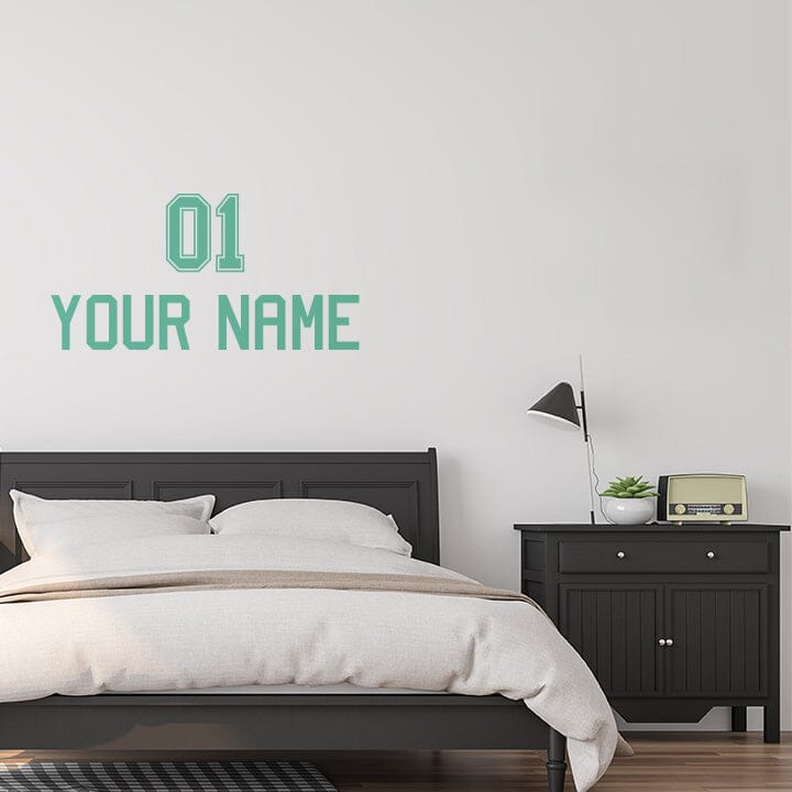 Jersey Name and Number Wall Decal Decals Urbanwalls