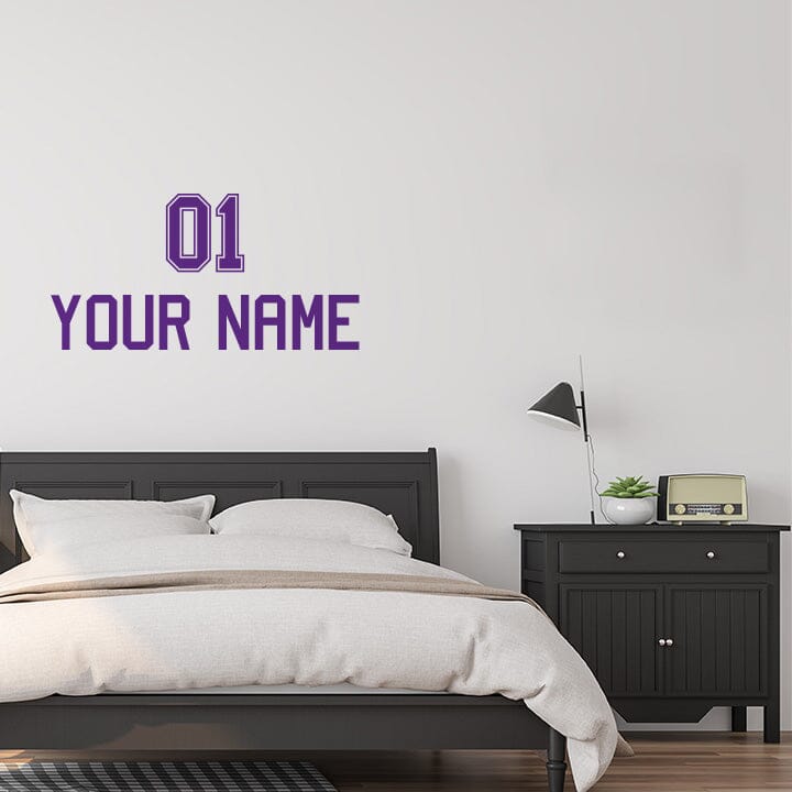 Jersey Name and Number Wall Decal Decals Urbanwalls