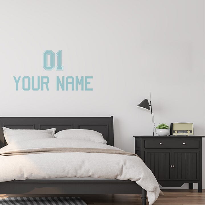 Jersey Name and Number Wall Decal Decals Urbanwalls
