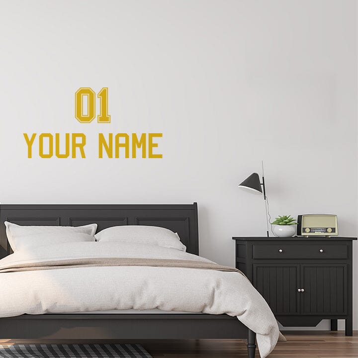 Jersey Name and Number Wall Decal Decals Urbanwalls