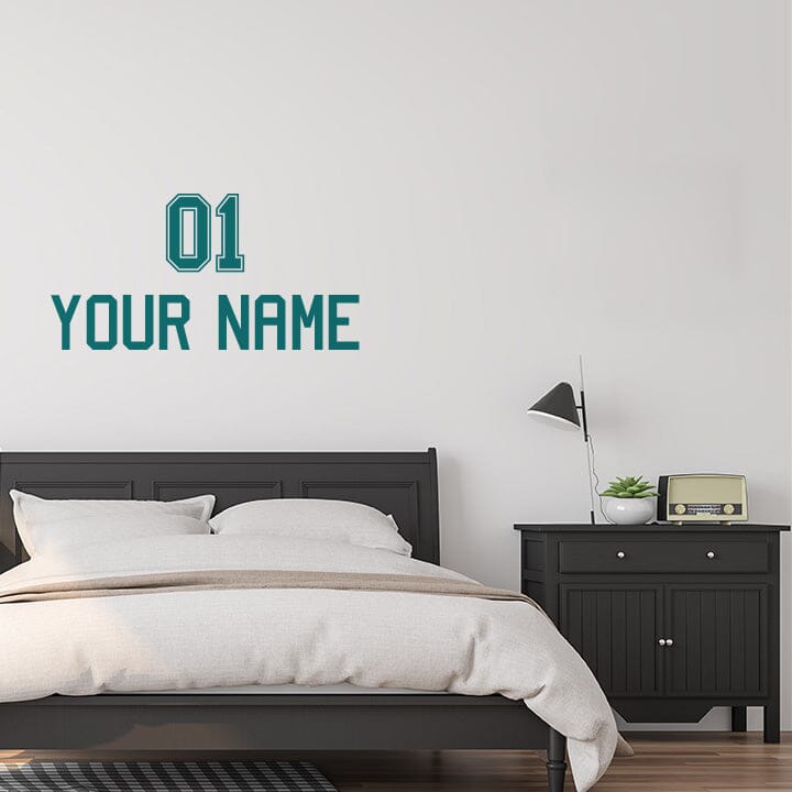 Jersey Name and Number Wall Decal Decals Urbanwalls