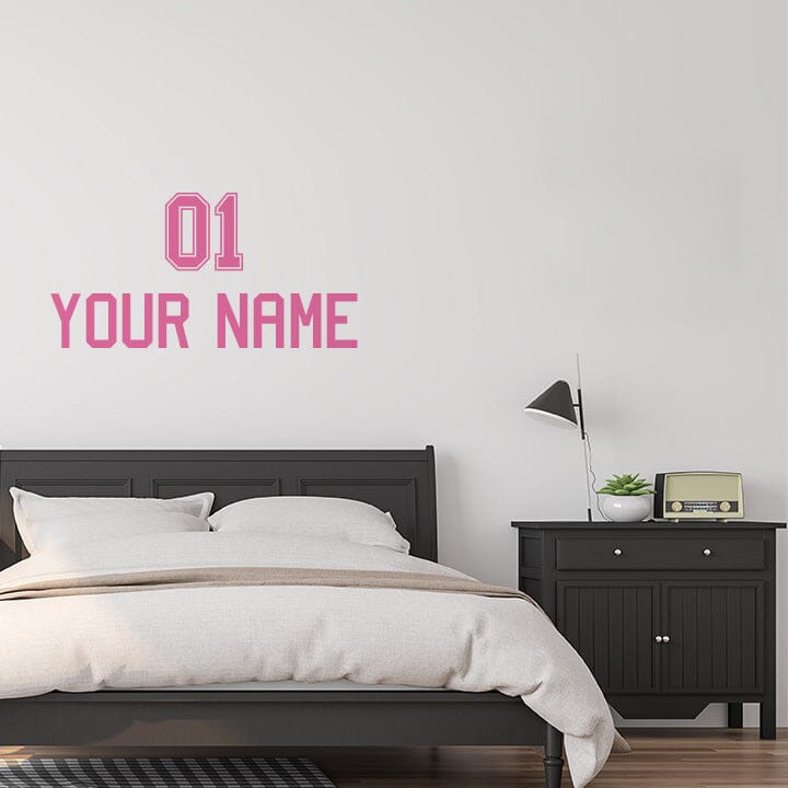 Jersey Name and Number Wall Decal Decals Urbanwalls