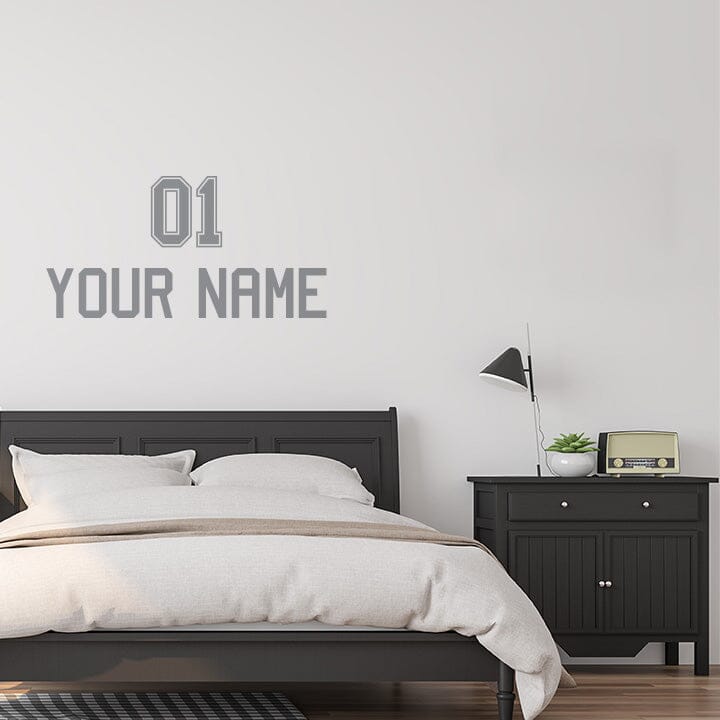Jersey Name and Number Wall Decal Decals Urbanwalls