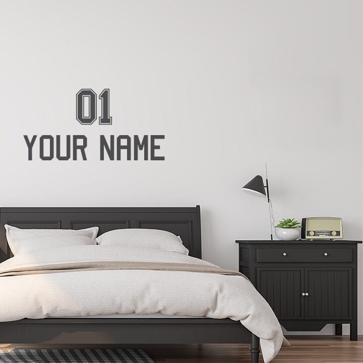Jersey Name and Number Wall Decal Decals Urbanwalls