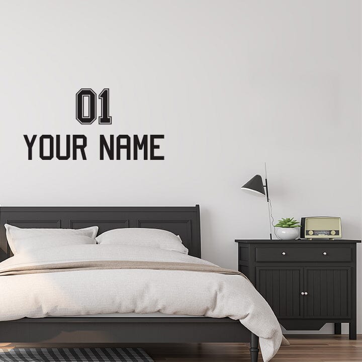 Jersey Name and Number Wall Decal Decals Urbanwalls