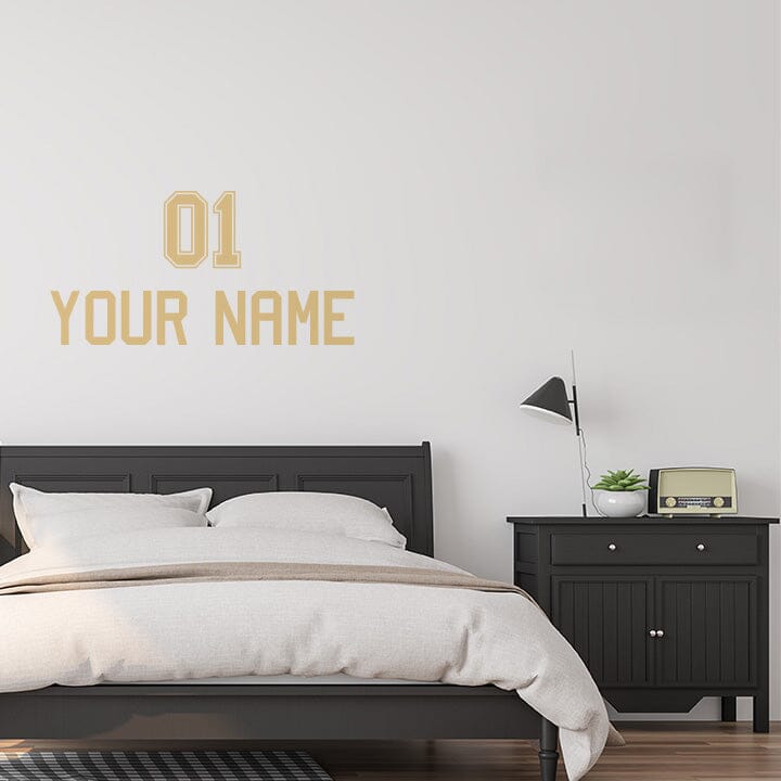 Jersey Name and Number Wall Decal Decals Urbanwalls