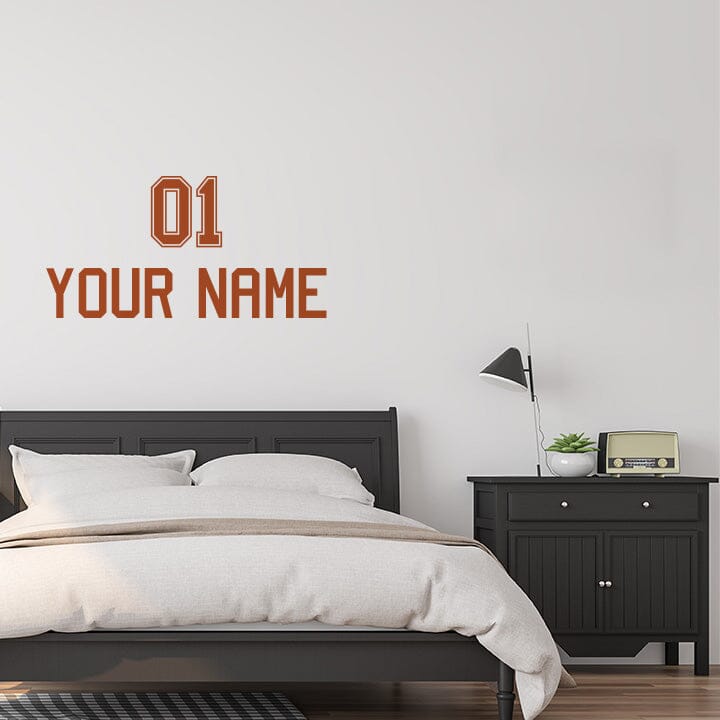Jersey Name and Number Wall Decal Decals Urbanwalls