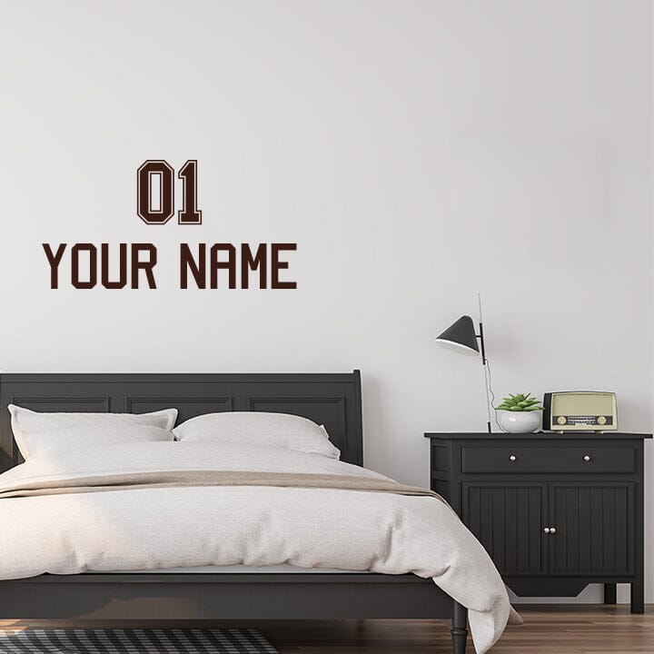 Jersey Name and Number Wall Decal Decals Urbanwalls