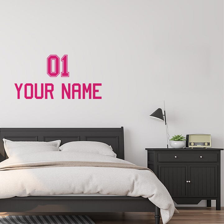 Jersey Name and Number Wall Decal Decals Urbanwalls