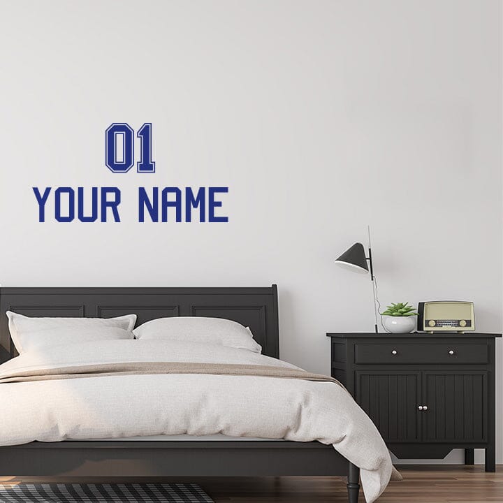 Jersey Name and Number Wall Decal Decals Urbanwalls