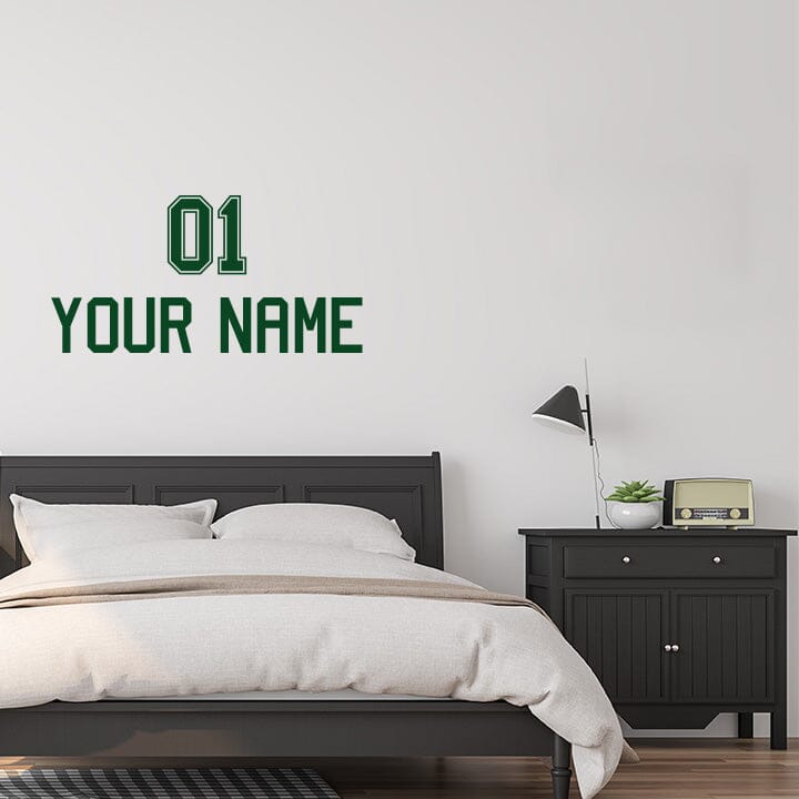 Jersey Name and Number Wall Decal Decals Urbanwalls