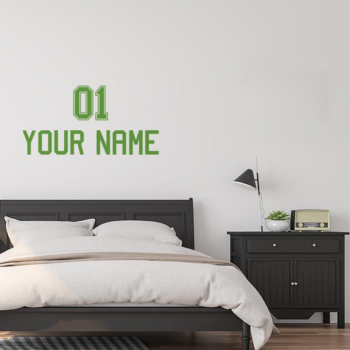 Jersey Name and Number Wall Decal Decals Urbanwalls