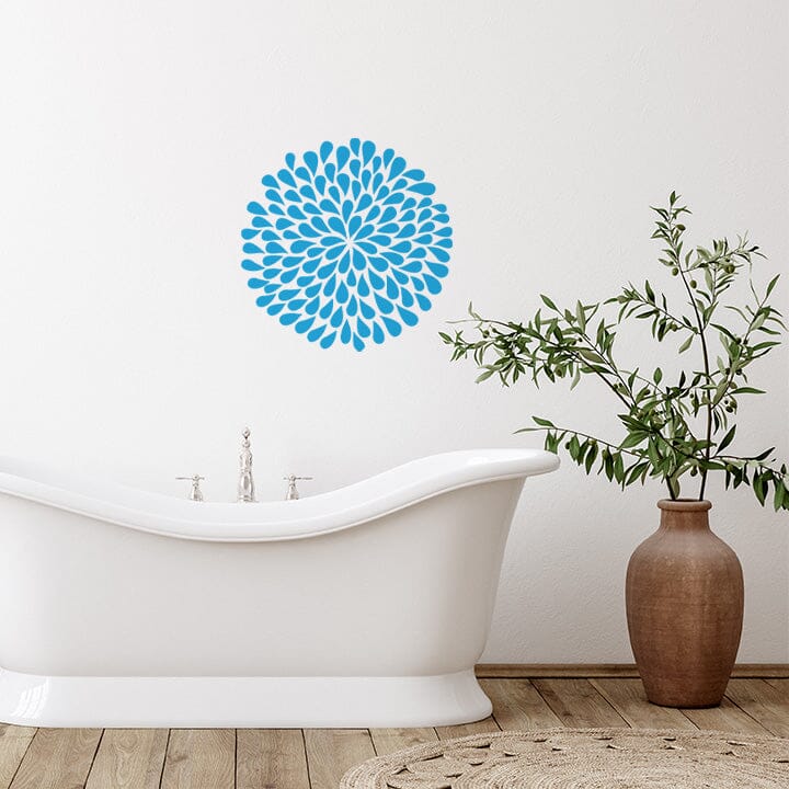 Large Flower Wall Decal Decals Urbanwalls Blue 