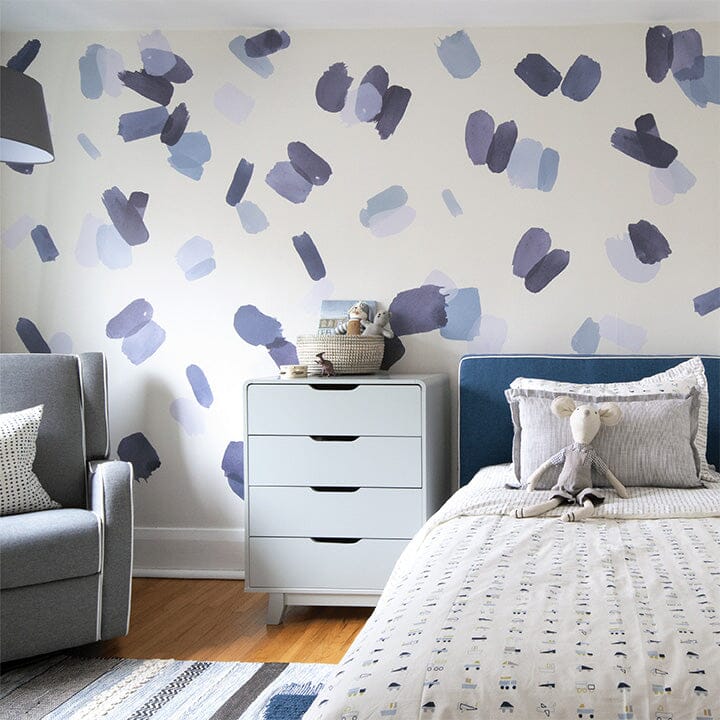 Large Indigo Brush Stroke Wall Decals Decals Urbanwalls