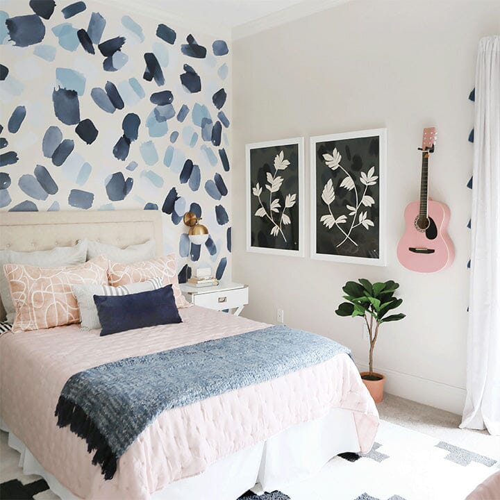 Large Indigo Brush Stroke Wall Decals Decals Urbanwalls