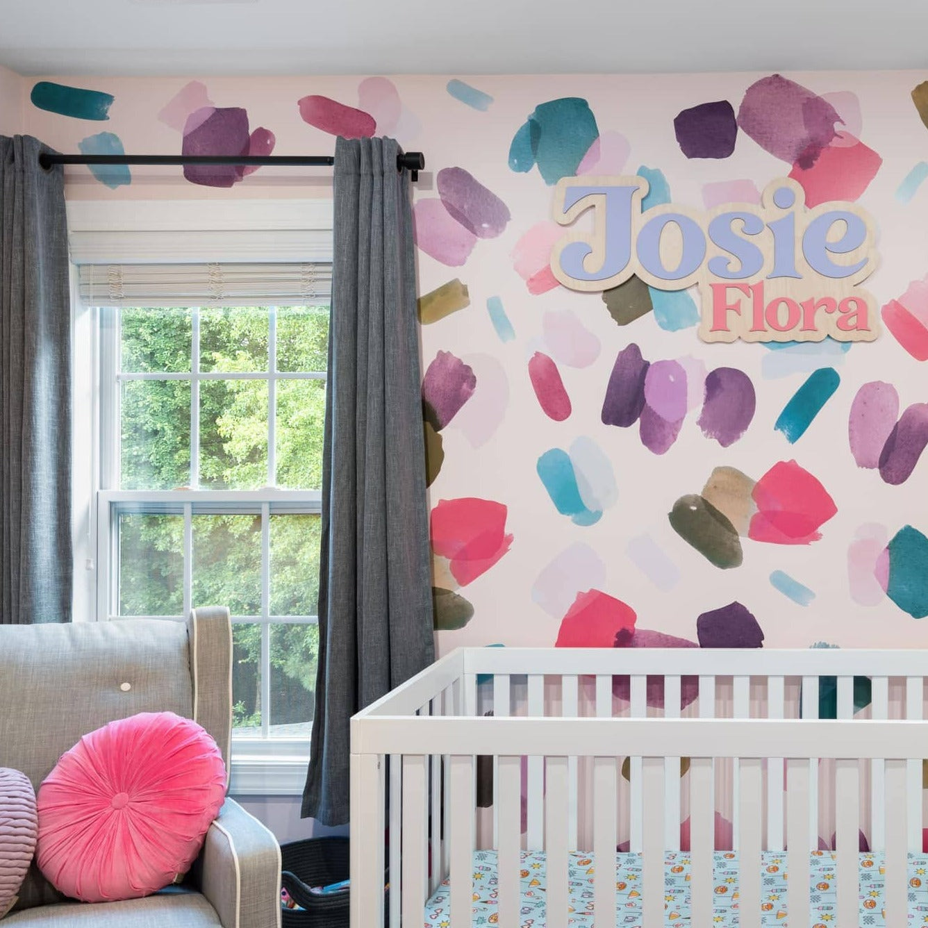 Large Multicolored Brush Stroke Wall Decals Decals Urbanwalls