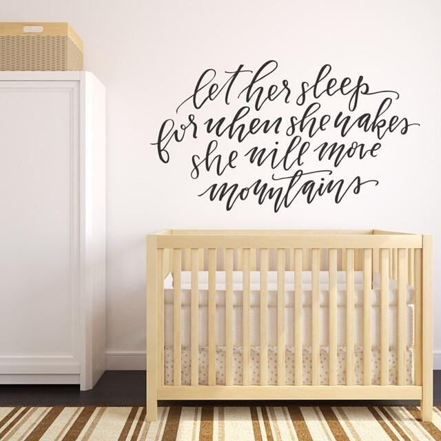 Let Her Sleep Wall Decal Decals Urbanwalls