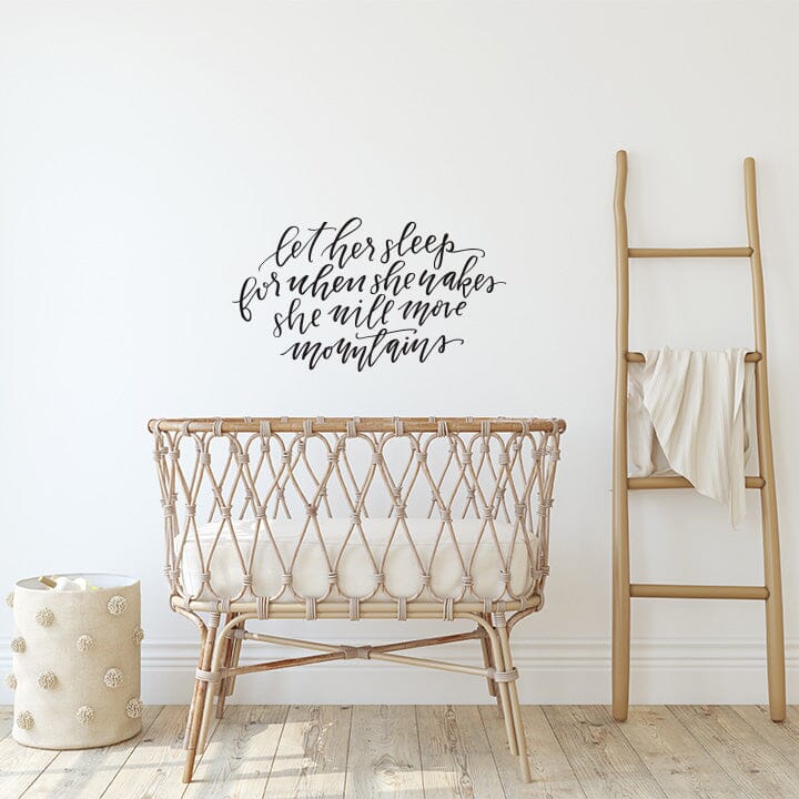 Let Her Sleep Wall Decal Decals Urbanwalls Black 41" x 23"