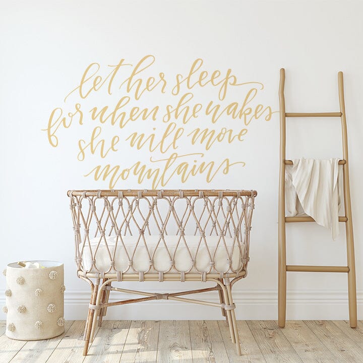 Let Her Sleep Wall Decal Decals Urbanwalls Maize 80" x 45"