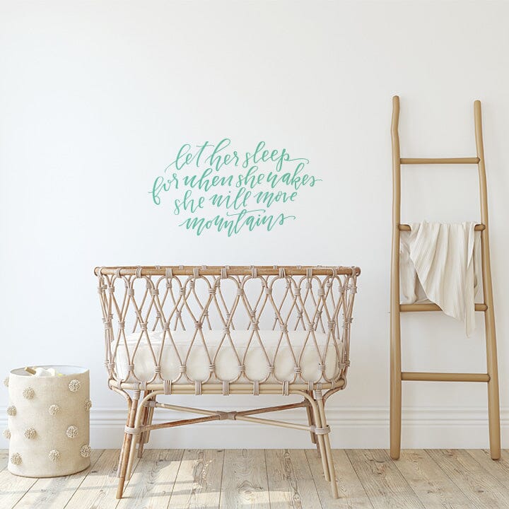 Let Her Sleep Wall Decal Decals Urbanwalls Mint 41" x 23"