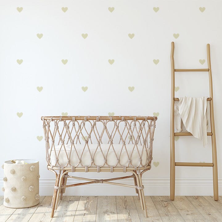 Little Hearts Wall Decals Decals Urbanwalls Beige 