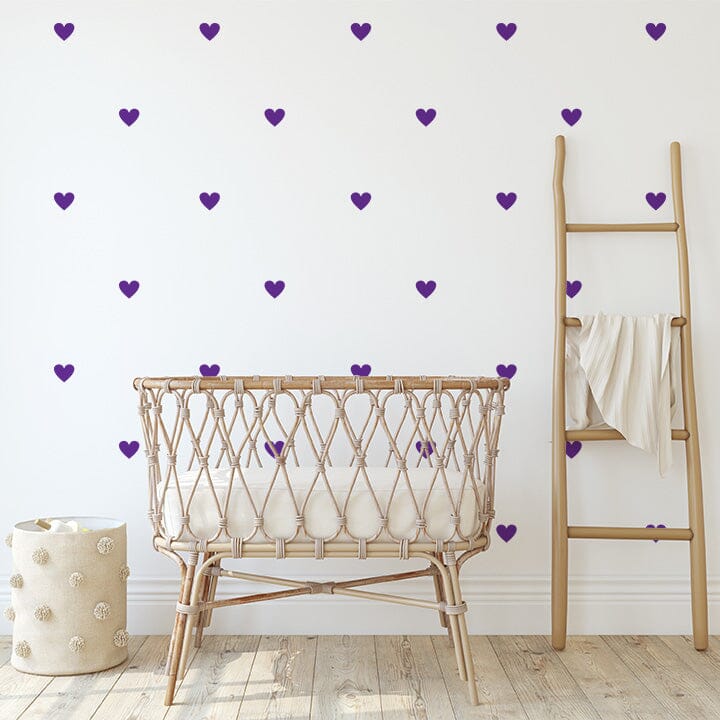 Little Hearts Wall Decals Decals Urbanwalls Purple