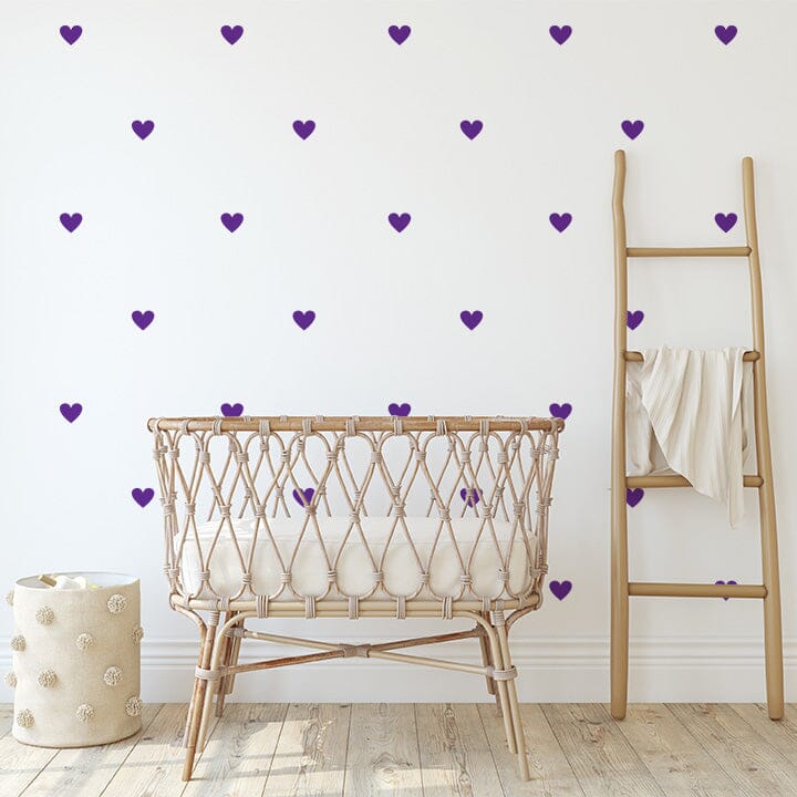 Little Hearts Wall Decals Decals Urbanwalls Purple 