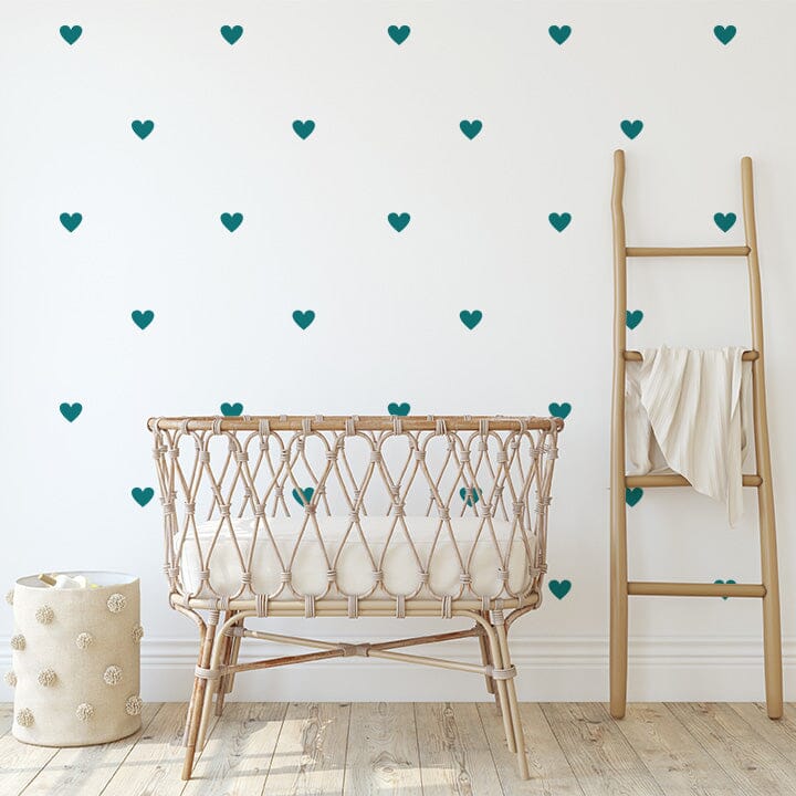 Little Hearts Wall Decals Decals Urbanwalls Turquoise