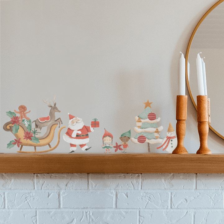 Little Santa Set Wall Decals Decals Urbanwalls