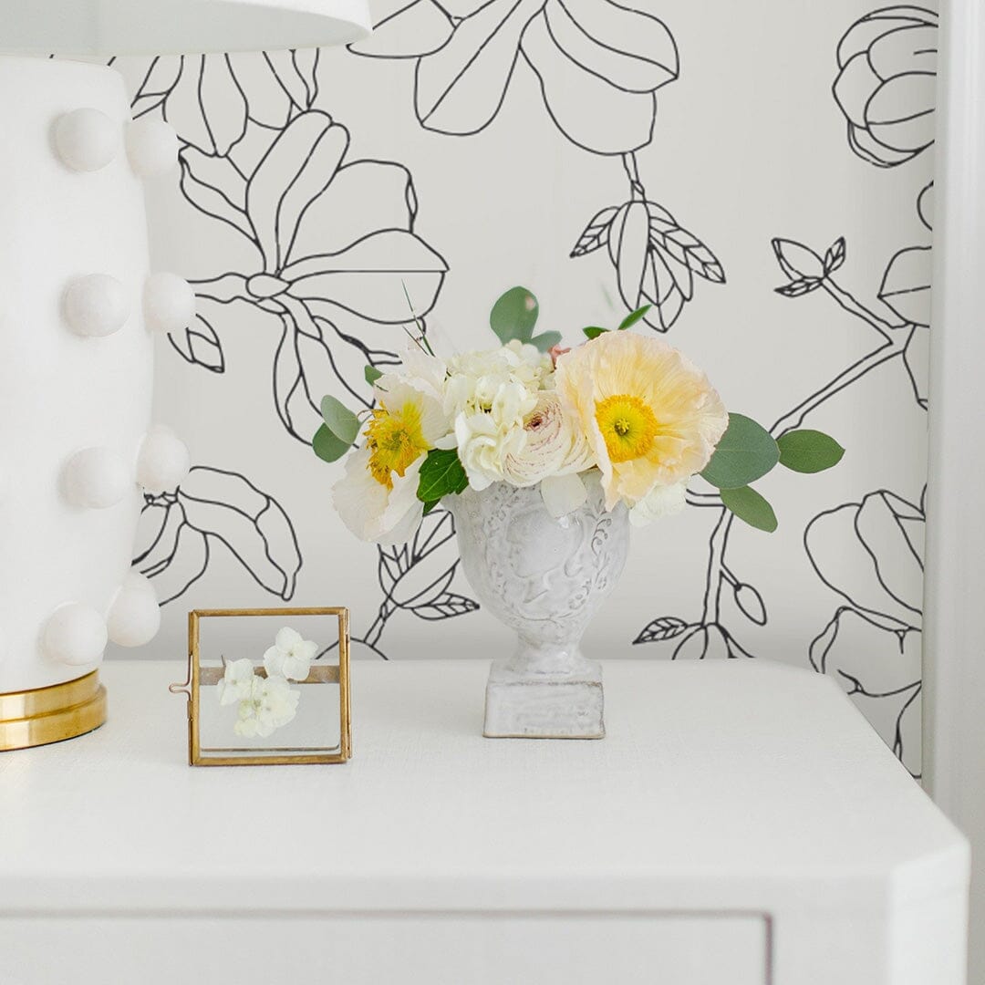 Magnolia Blooms Wallpaper Wallpaper Monika Hibbs