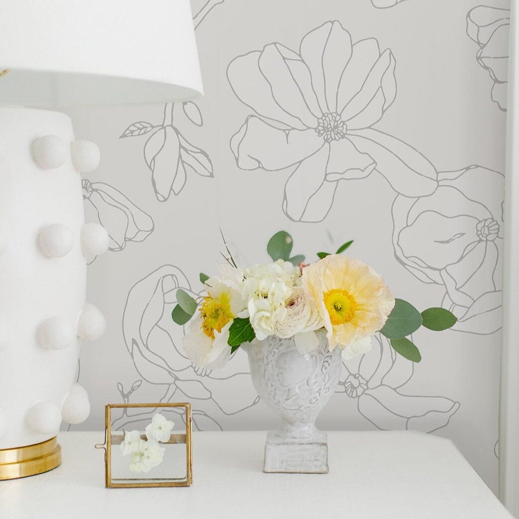 Magnolia Blooms Wallpaper Wallpaper Monika Hibbs
