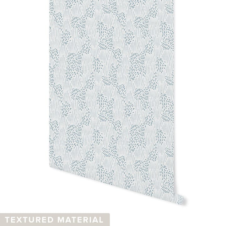 Meadow Lane Wallpaper Wallpaper Urbanwalls Textured Wall Ocean Blue DOUBLE ROLL : 42" X 8 FEET