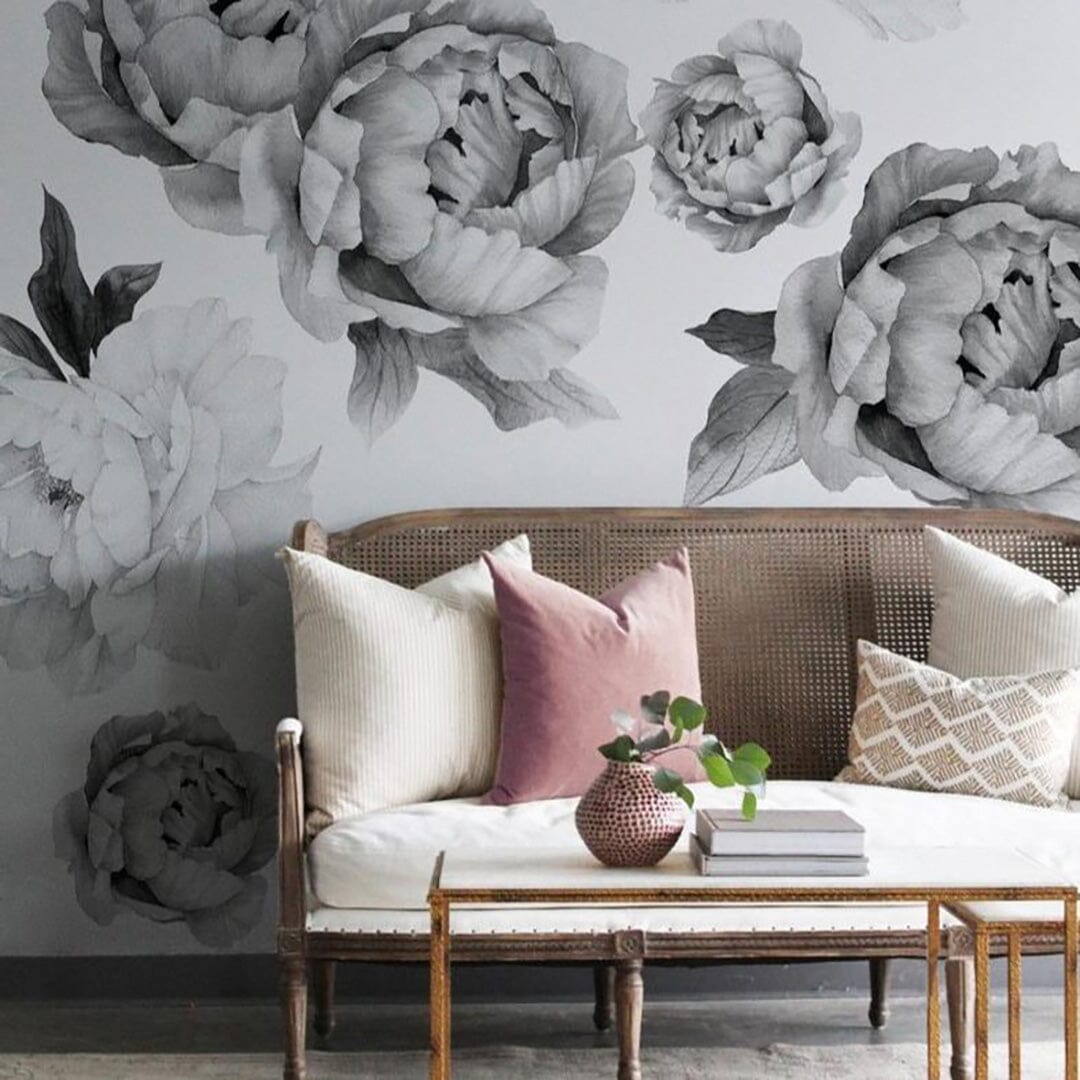 Midnight Peonies Wall Decals Decals Urbanwalls