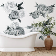 Midnight Peonies Wall Decals Decals Urbanwalls Standard Wall Full Order