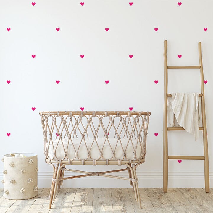 Mini Heart Wall Decals Decals Urbanwalls Hot Pink