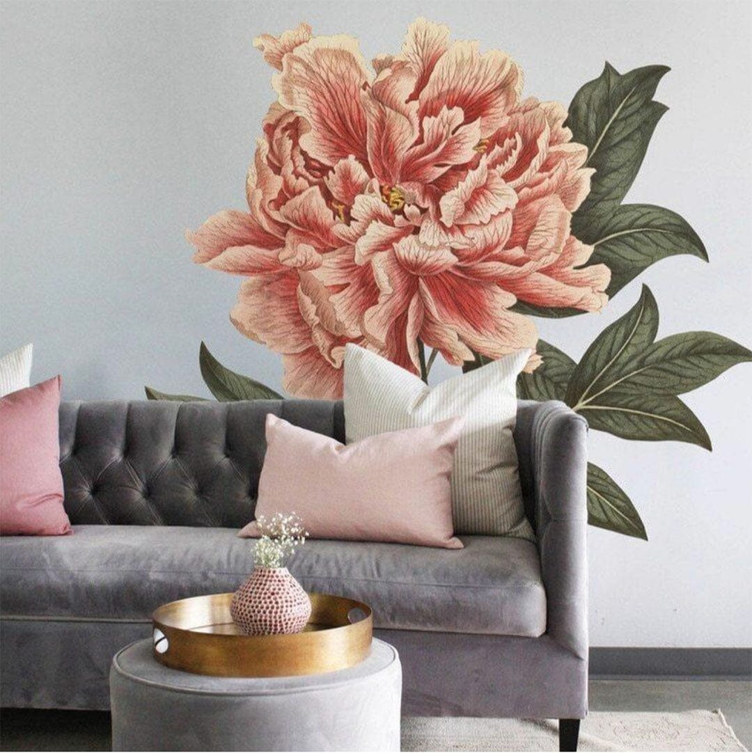 Mountain Tree Peony Wall Decal Decals Urbanwalls Standard Wall Full Order
