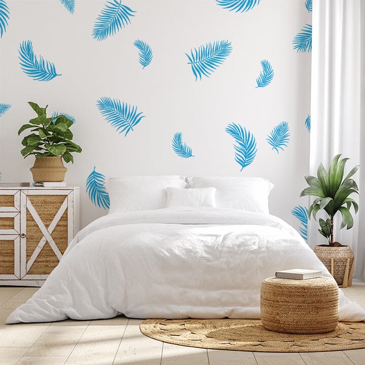 Palm Fronds Wall Decals Decals Urbanwalls Blue