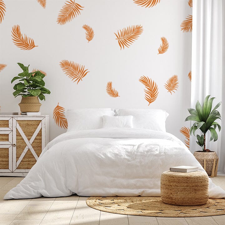 Palm Fronds Wall Decals Decals Urbanwalls Orange 