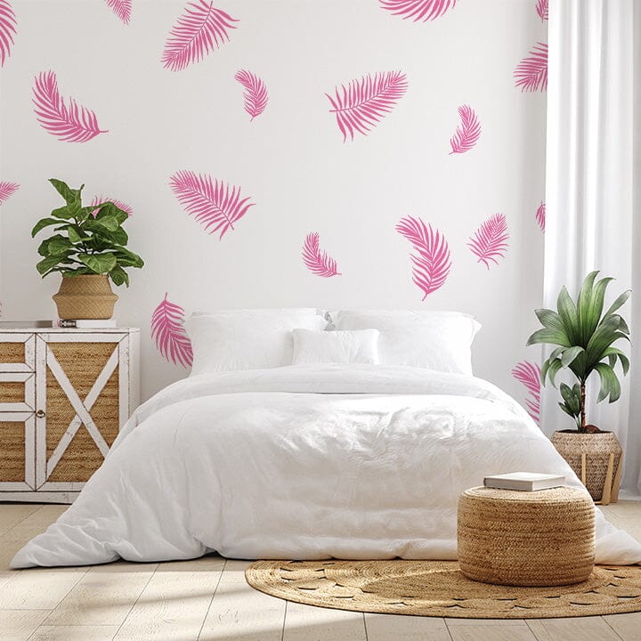 Palm Fronds Wall Decals Decals Urbanwalls Pink