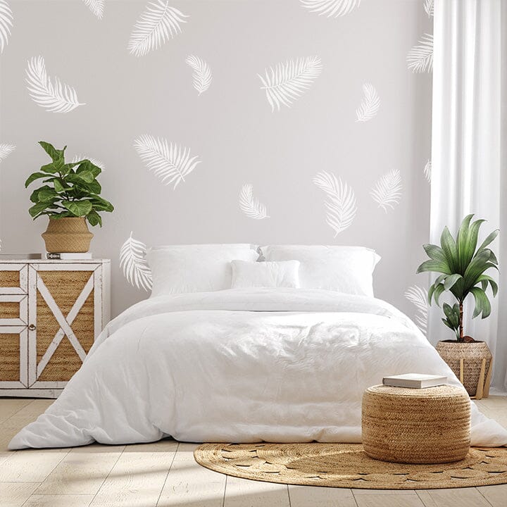 Palm Fronds Wall Decals Decals Urbanwalls White